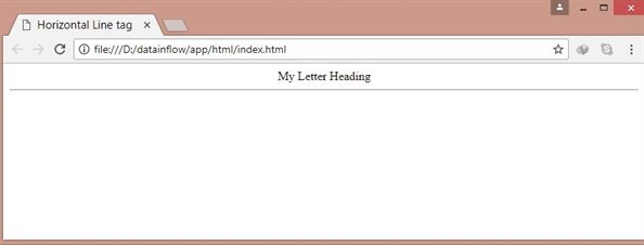 HTML Horizontal Line tag - List of basic HTML tag