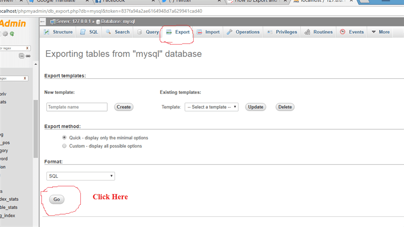 Export MySQL Database - How to Export and Import Database in MySQL Database Table