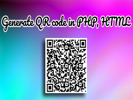 How to generate QR code using html and php - DataInFlow