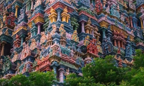 Meenakshi Temple high towers Hindu temple located on the southern bank of the Vaigai River