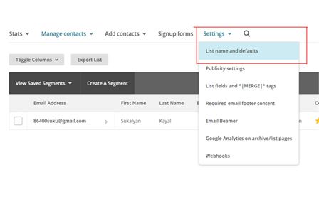 getlistid - Make a subscription system for your website using mailchimp API