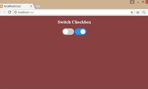 Create switch checkbox using css in HTML page 500x300 - HTML