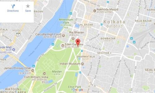 Embed Google Maps in using iframe 500x300 - HTML
