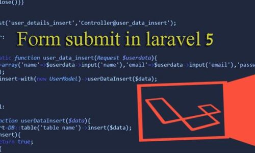 Form submit in laravel 5 500x300 - Laravel