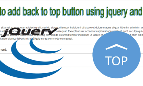 How to add back to top butt 500x300 - jQuery