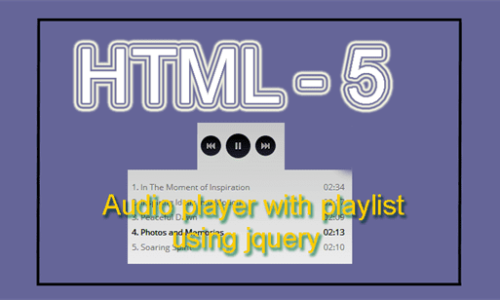 HTML 5 audio player with pl 500x300 - HTML