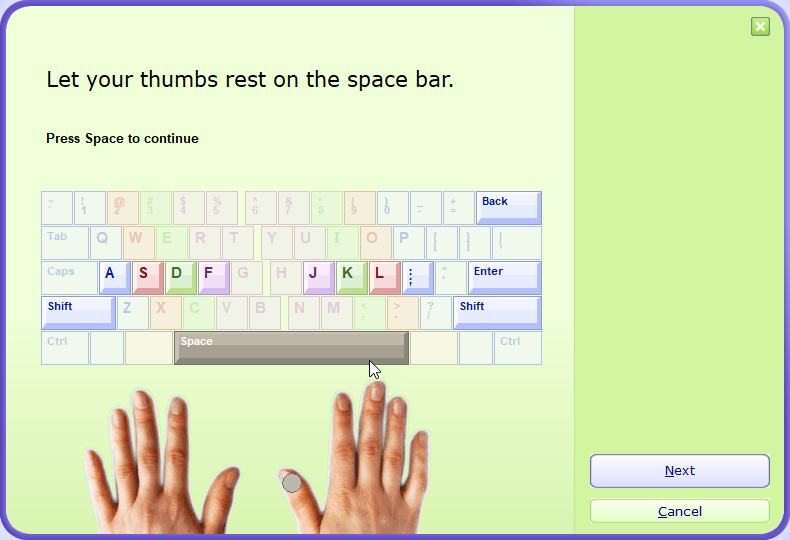 04 Space Thumb - 100 WPM Typing Hack | Data Entry