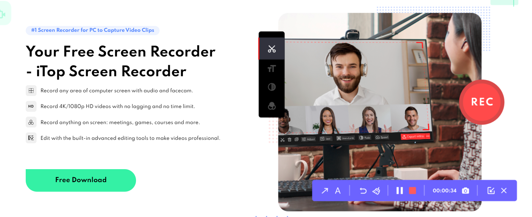 Itop - Top 5 Professional Screen Recorder or Video Editor