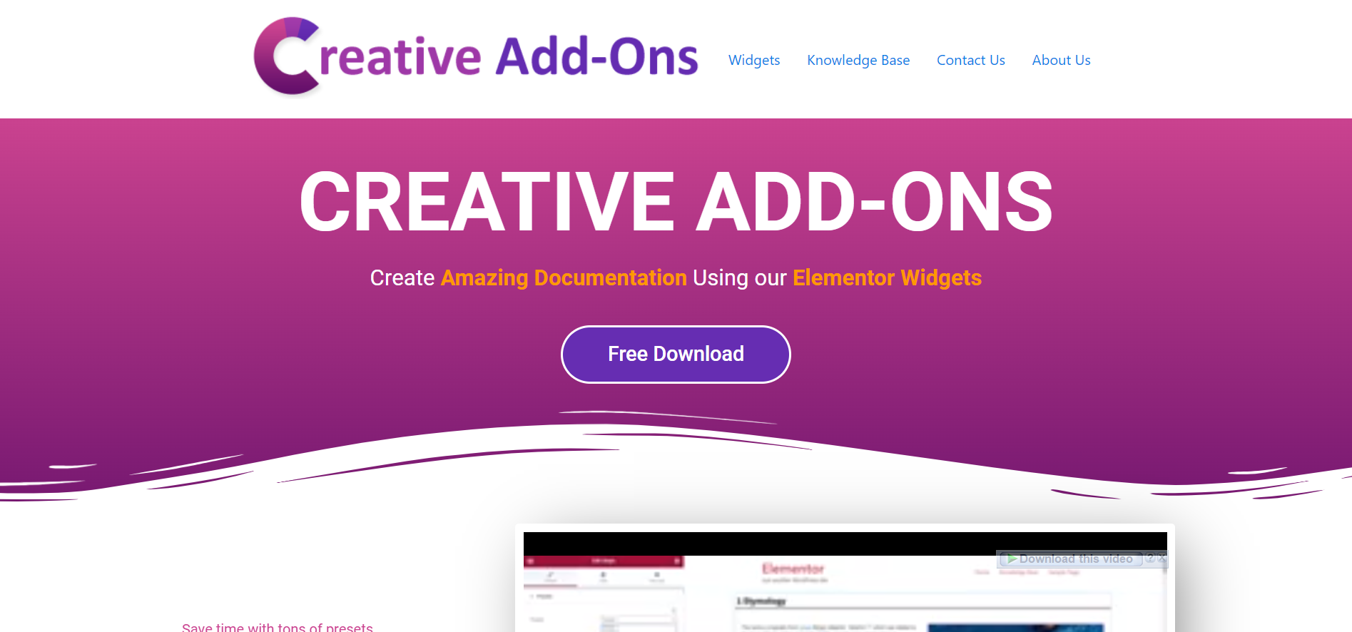 Creative Add - 500+ Free Widget | Premium Plug-in | Theme | Wordpress | Elementor