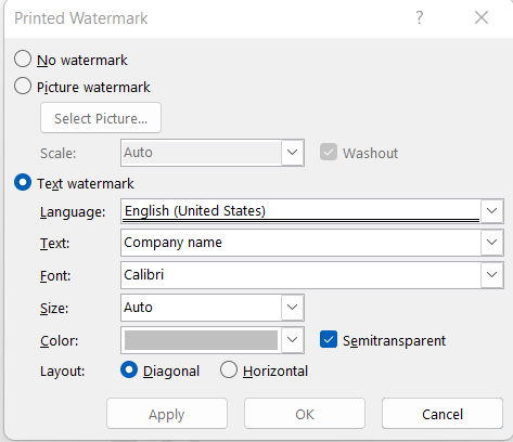 MS3 - How to create custom watermark in MS word 2021 | datainflow