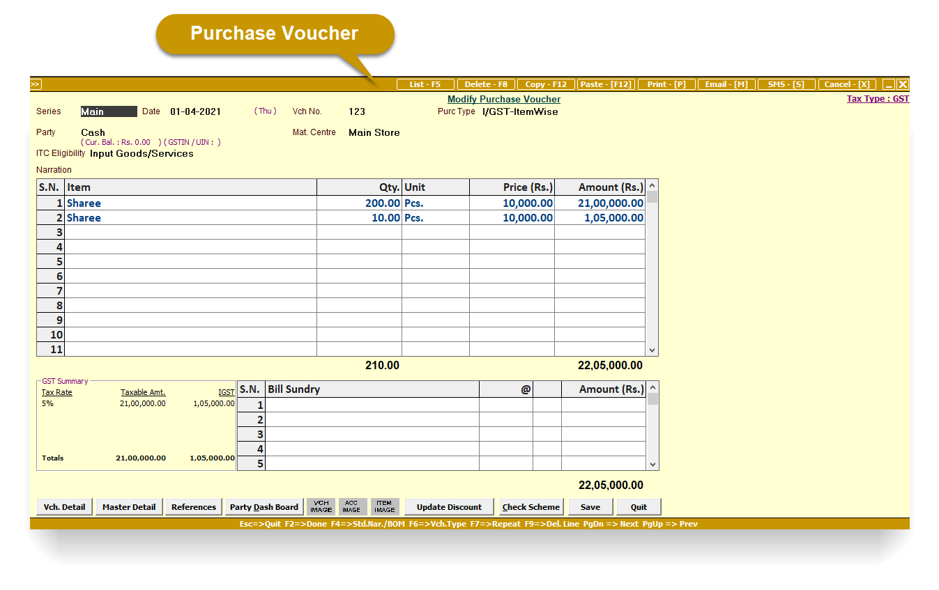 Purchase Voucher Sample - 🧾Busy Accounting software Introduction